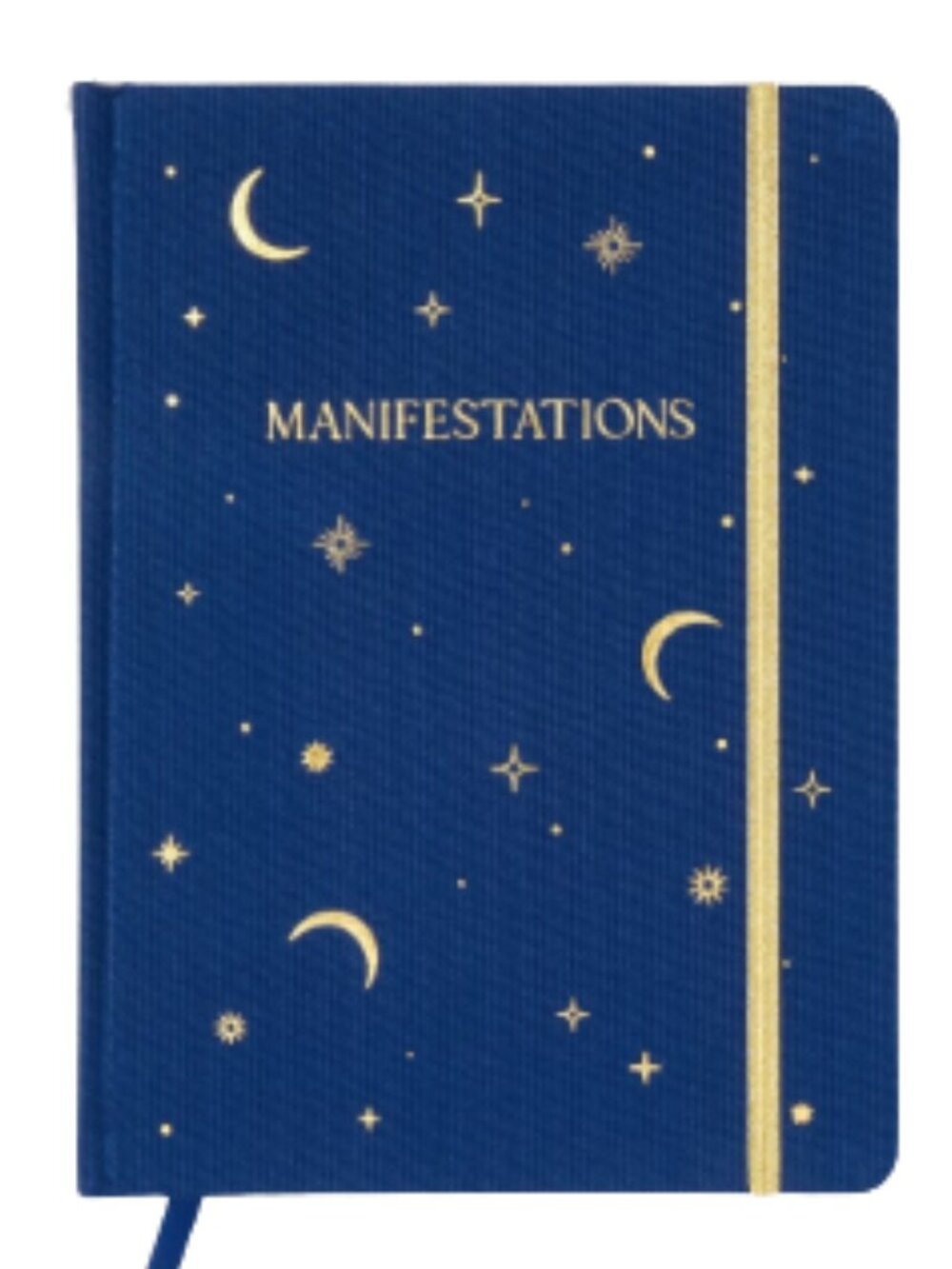 Manifestations Celestial Journal Navy Gold Moon & Stars Hardcover Lined NEW